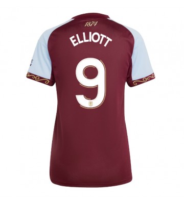 Aston Villa Harvey Elliott #9 Hjemmebanetrøje Dame 2025-26 Kortærmet